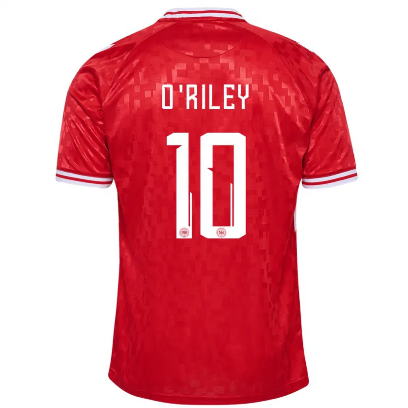 Danxen Niño Camiseta Dinamarca Matt O'riley #10 Rojo 1ª Equipación 24-26 La Camisa México