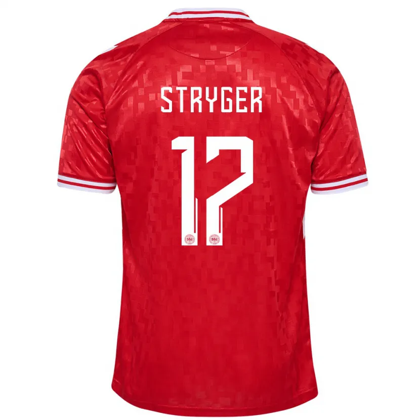 Danxen Niño Camiseta Dinamarca Jens Stryger Larsen #17 Rojo 1ª Equipación 24-26 La Camisa México