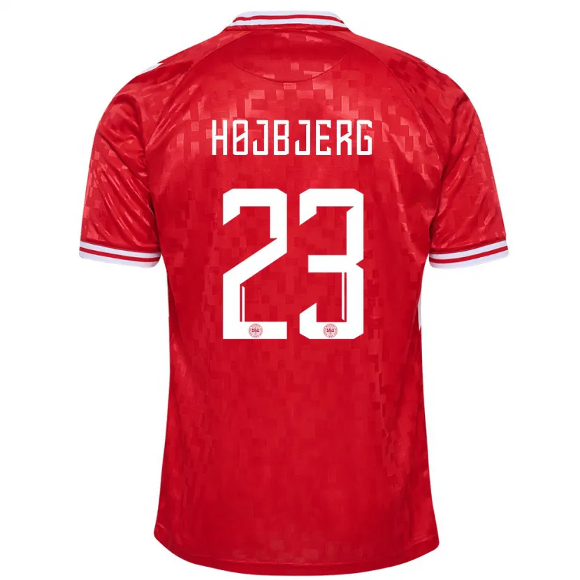 Danxen Niño Camiseta Dinamarca Pierre-Emile Højbjerg #23 Rojo 1ª Equipación 24-26 La Camisa México