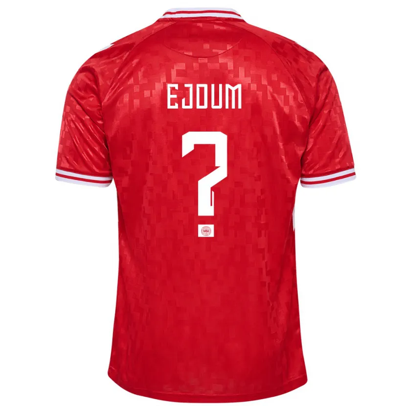 Danxen Niño Camiseta Dinamarca Max Ejdum #0 Rojo 1ª Equipación 24-26 La Camisa México