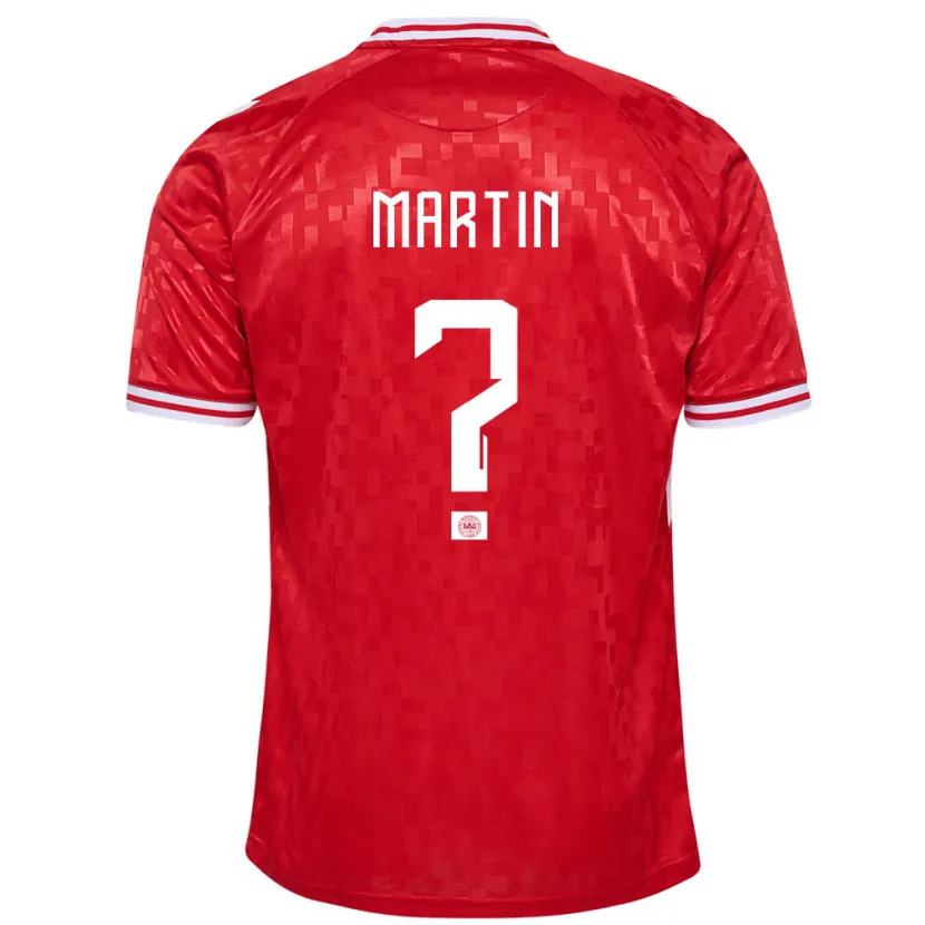 Danxen Niño Camiseta Dinamarca Lucas Martin #0 Rojo 1ª Equipación 24-26 La Camisa México