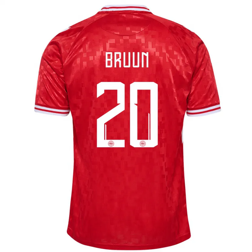 Danxen Niño Camiseta Dinamarca Signe Bruun #20 Rojo 1ª Equipación 24-26 La Camisa México