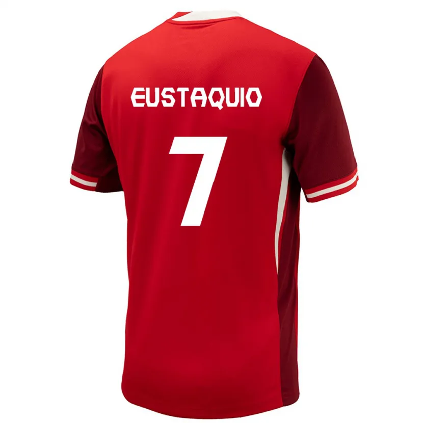 Danxen Niño Camiseta Canadá Stephen Eustáquio #7 Rojo 1ª Equipación 24-26 La Camisa México