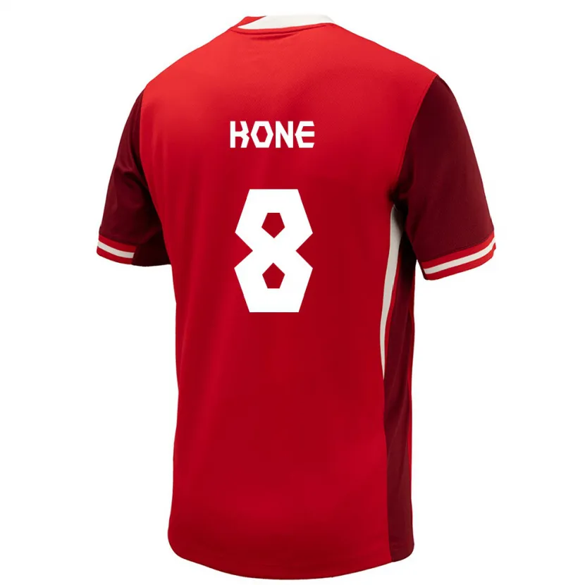 Danxen Niño Camiseta Canadá Ismaël Koné #8 Rojo 1ª Equipación 24-26 La Camisa México