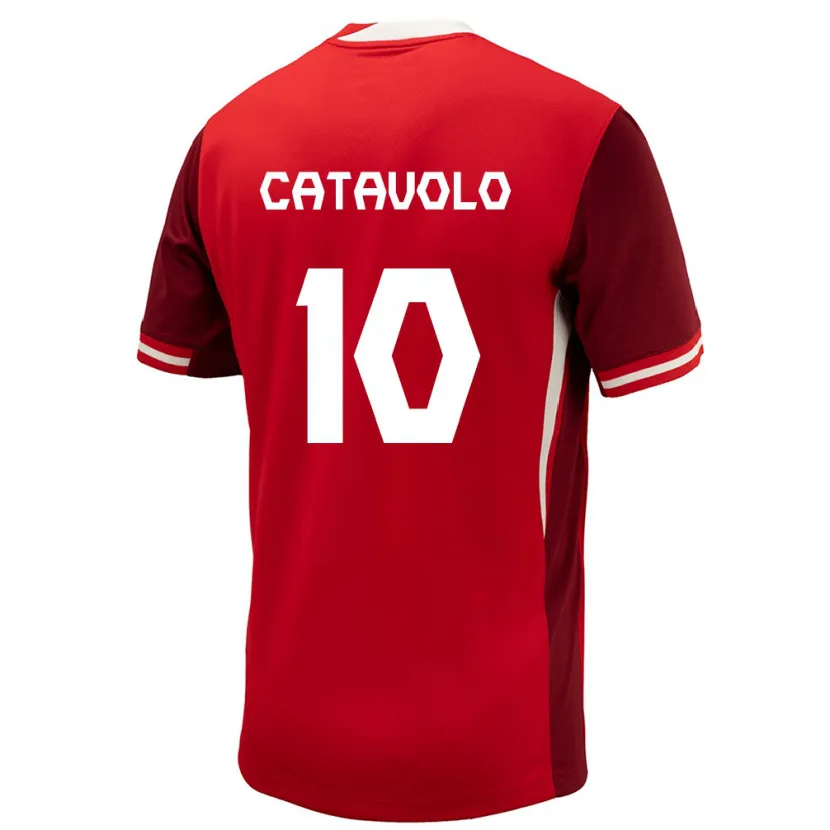 Danxen Niño Camiseta Canadá Matthew Catavolo #10 Rojo 1ª Equipación 24-26 La Camisa México