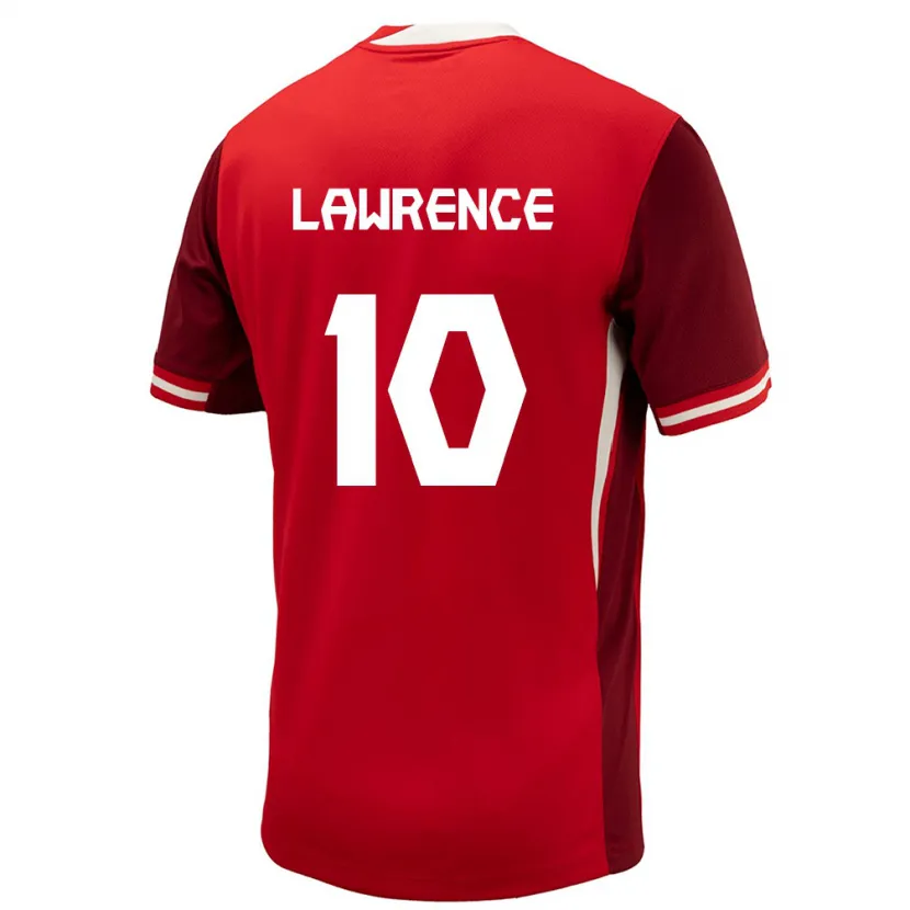 Danxen Niño Camiseta Canadá Ashley Lawrence #10 Rojo 1ª Equipación 24-26 La Camisa México