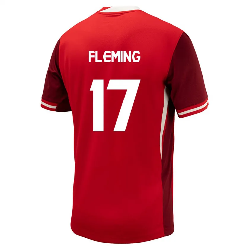 Danxen Niño Camiseta Canadá Jessie Fleming #17 Rojo 1ª Equipación 24-26 La Camisa México