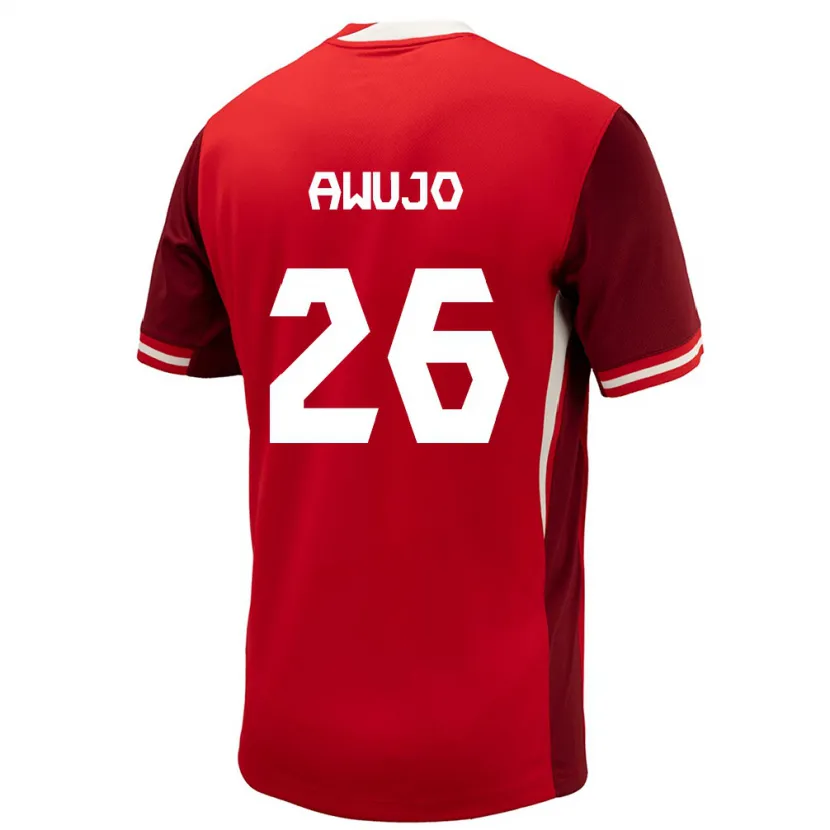 Danxen Niño Camiseta Canadá Simi Awujo #26 Rojo 1ª Equipación 24-26 La Camisa México