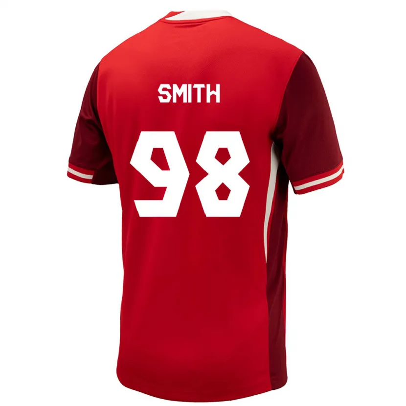 Danxen Niño Camiseta Canadá Olivia Smith #98 Rojo 1ª Equipación 24-26 La Camisa México