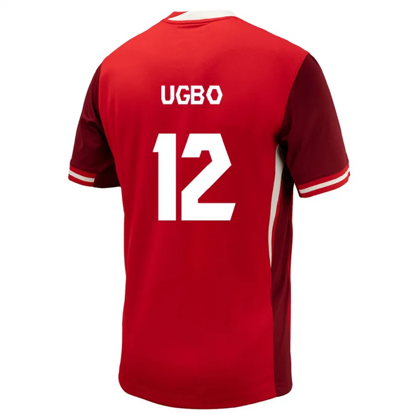 Danxen Niño Camiseta Canadá Iké Ugbo #12 Rojo 1ª Equipación 24-26 La Camisa México