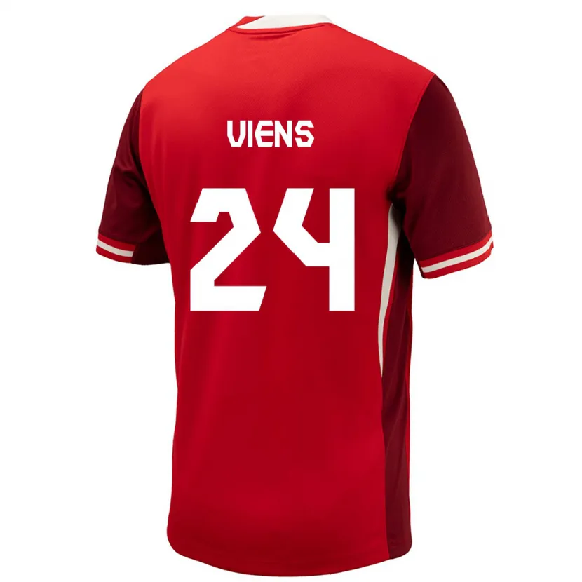 Danxen Niño Camiseta Canadá Evelyne Viens #24 Rojo 1ª Equipación 24-26 La Camisa México