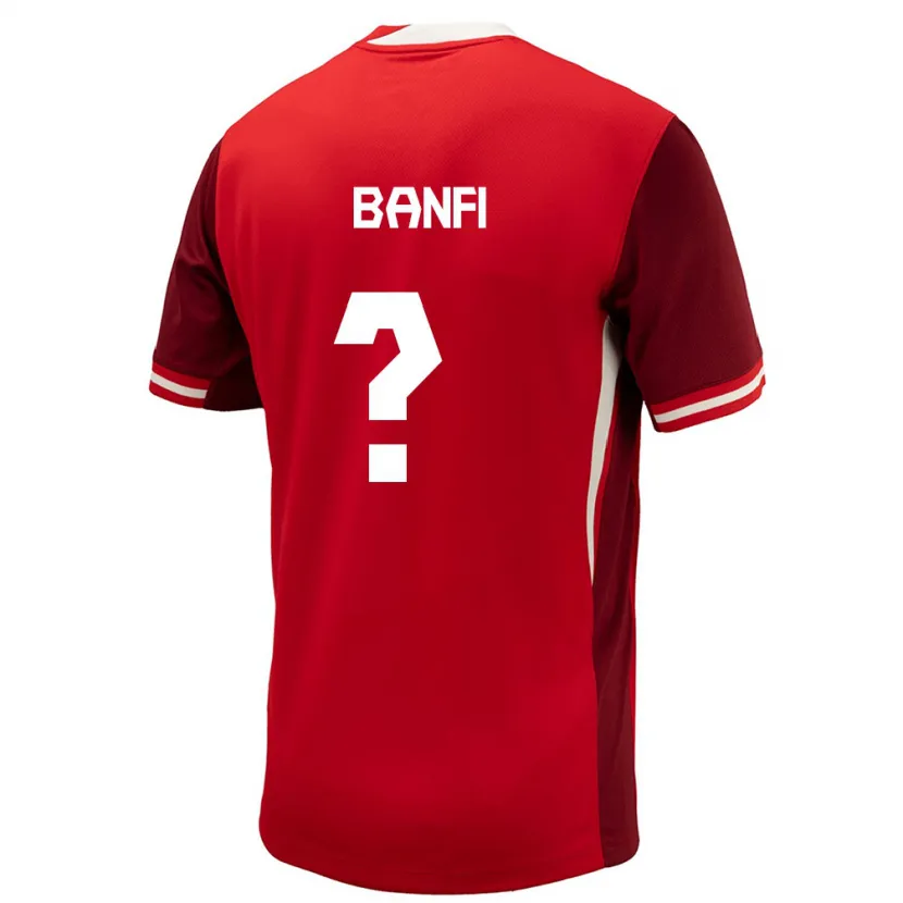 Danxen Niño Camiseta Canadá Samuel Banfi #0 Rojo 1ª Equipación 24-26 La Camisa México