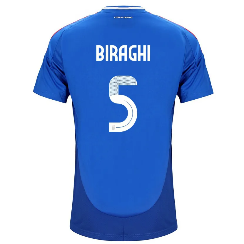 Danxen Niño Camiseta Italia Cristiano Biraghi #5 Azul 1ª Equipación 24-26 La Camisa México