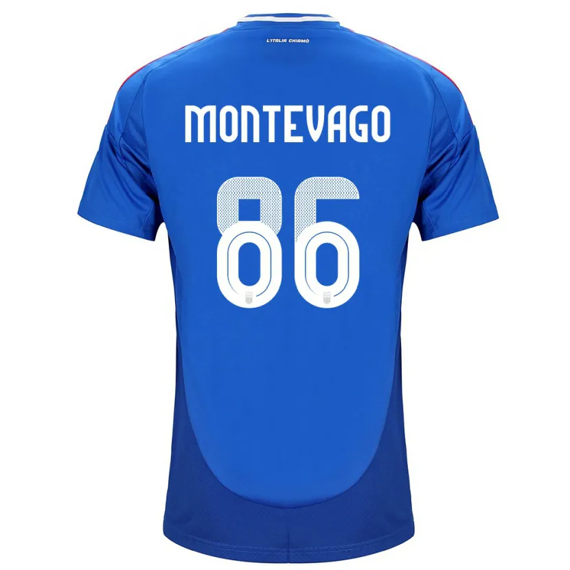 Danxen Niño Camiseta Italia Daniele Montevago #86 Azul 1ª Equipación 24-26 La Camisa México