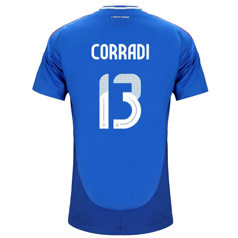 Danxen Niño Camiseta Italia Christian Corradi #13 Azul 1ª Equipación 24-26 La Camisa México