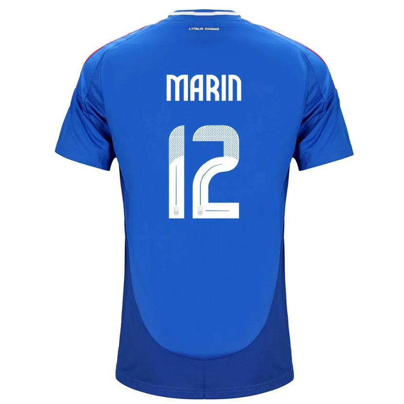 Danxen Niño Camiseta Italia Renato Marin #12 Azul 1ª Equipación 24-26 La Camisa México