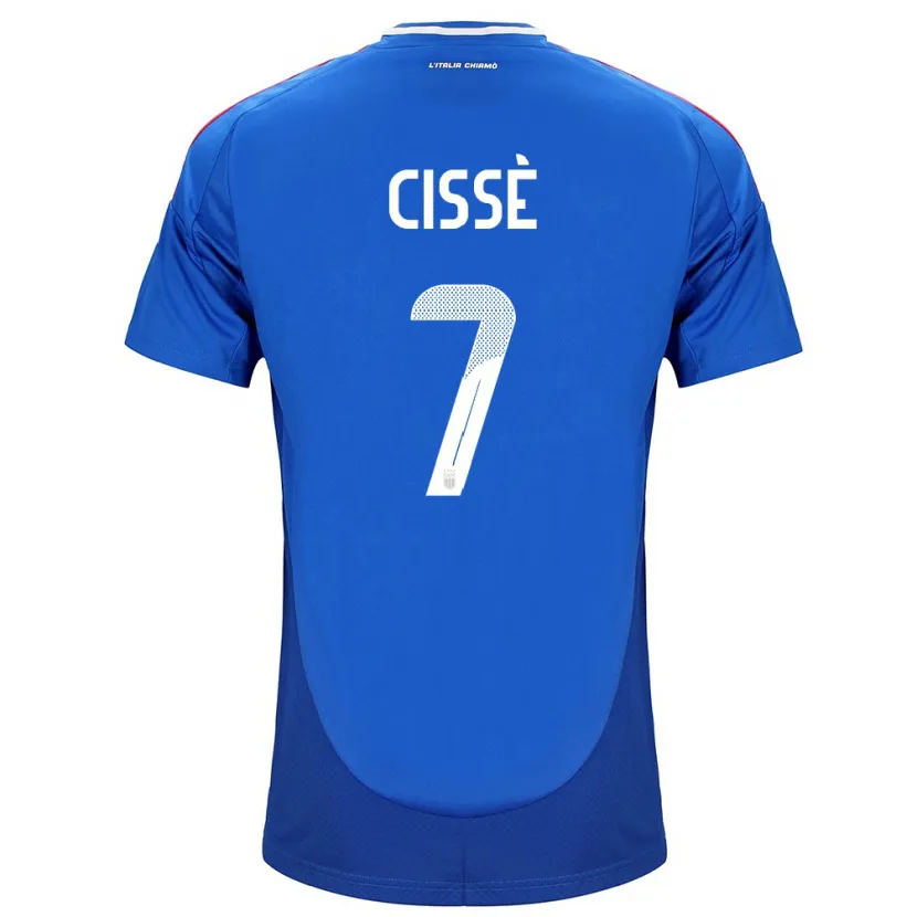 Danxen Niño Camiseta Italia Alphadjo Cissè #7 Azul 1ª Equipación 24-26 La Camisa México