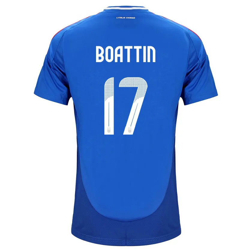 Danxen Niño Camiseta Italia Lisa Boattin #17 Azul 1ª Equipación 24-26 La Camisa México