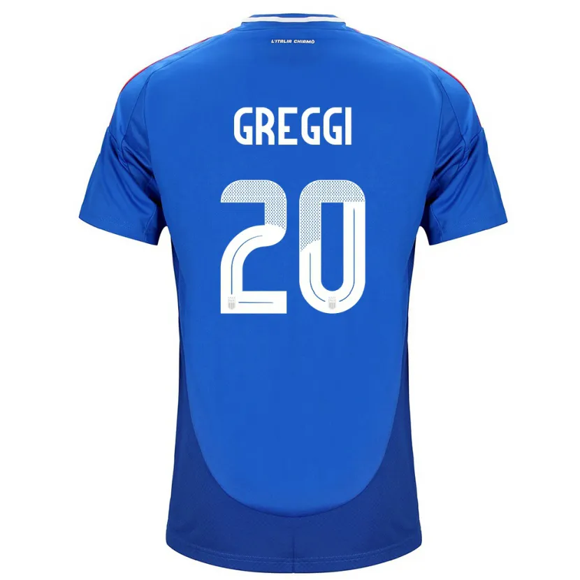 Danxen Niño Camiseta Italia Giada Greggi #20 Azul 1ª Equipación 24-26 La Camisa México