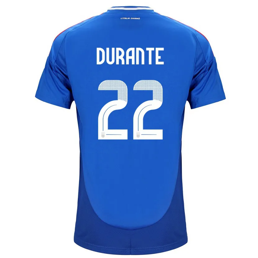 Danxen Niño Camiseta Italia Francesca Durante #22 Azul 1ª Equipación 24-26 La Camisa México