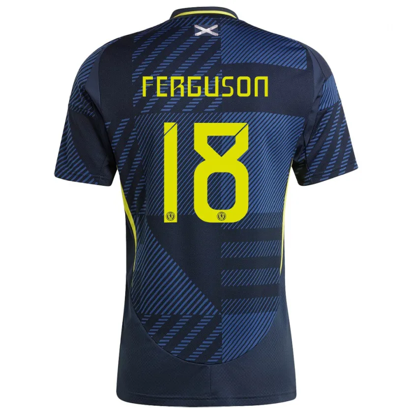 Danxen Niño Camiseta Escocia Lewis Ferguson #18 Azul Oscuro 1ª Equipación 24-26 La Camisa México