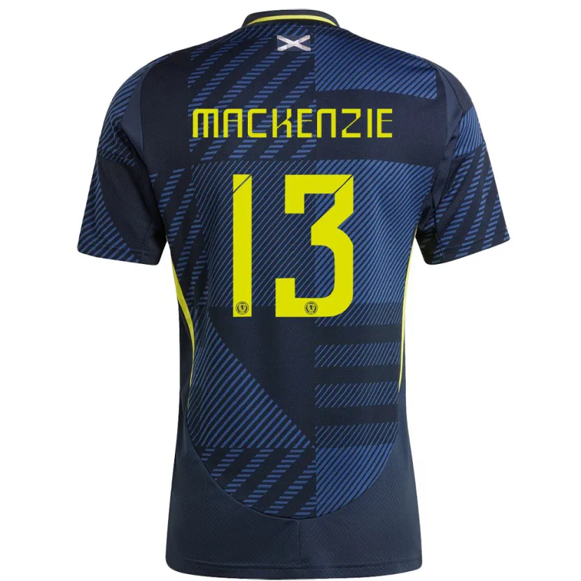 Danxen Niño Camiseta Escocia Zander Mackenzie #13 Azul Oscuro 1ª Equipación 24-26 La Camisa México