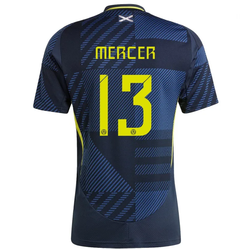 Danxen Niño Camiseta Escocia Jamie Mercer #13 Azul Oscuro 1ª Equipación 24-26 La Camisa México