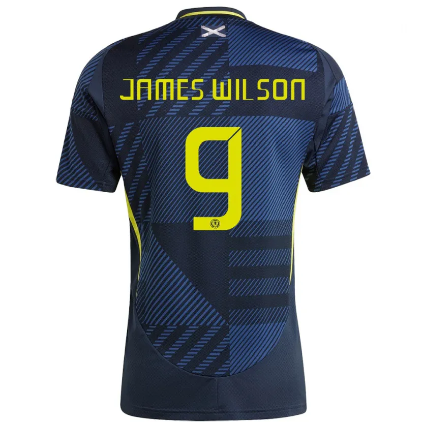 Danxen Niño Camiseta Escocia James Wilson #9 Azul Oscuro 1ª Equipación 24-26 La Camisa México
