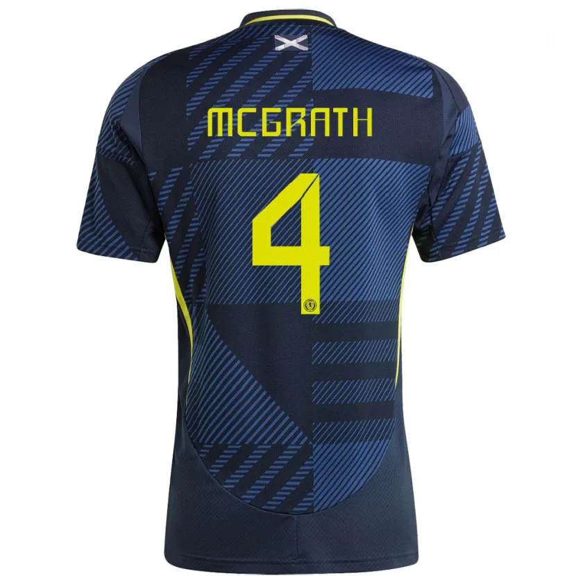 Danxen Niño Camiseta Escocia Joseph Mcgrath #4 Azul Oscuro 1ª Equipación 24-26 La Camisa México