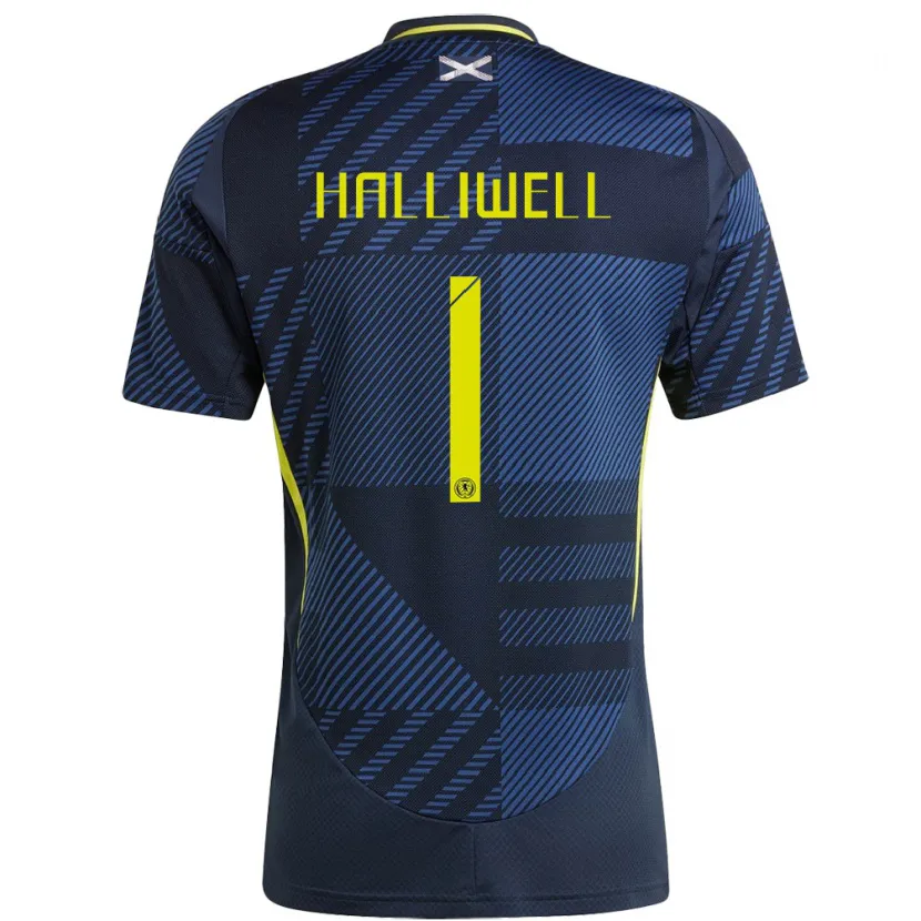 Danxen Niño Camiseta Escocia Alfie Halliwell #1 Azul Oscuro 1ª Equipación 24-26 La Camisa México