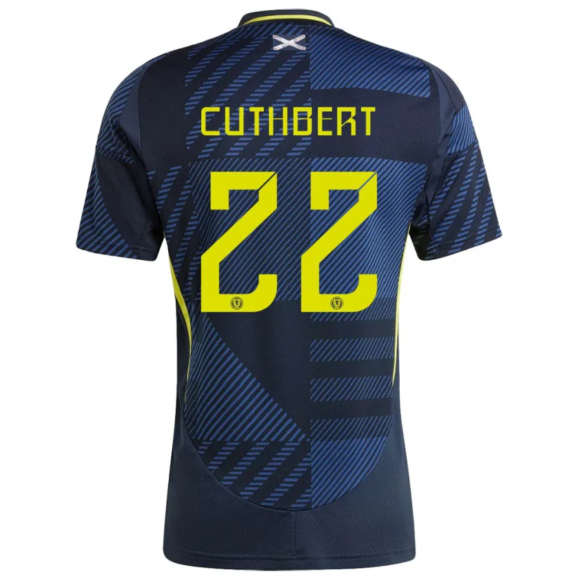 Danxen Niño Camiseta Escocia Erin Cuthbert #22 Azul Oscuro 1ª Equipación 24-26 La Camisa México