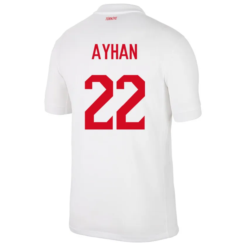 Danxen Niño Camiseta Turquía Kaan Ayhan #22 Blanco 1ª Equipación 24-26 La Camisa México
