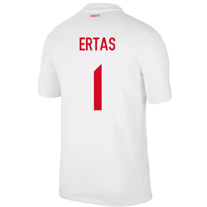 Danxen Niño Camiseta Turquía Deniz Ertaş #1 Blanco 1ª Equipación 24-26 La Camisa México