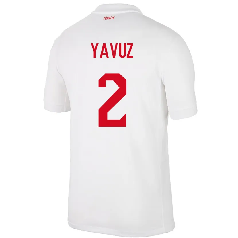 Danxen Niño Camiseta Turquía Batuhan Yavuz #2 Blanco 1ª Equipación 24-26 La Camisa México