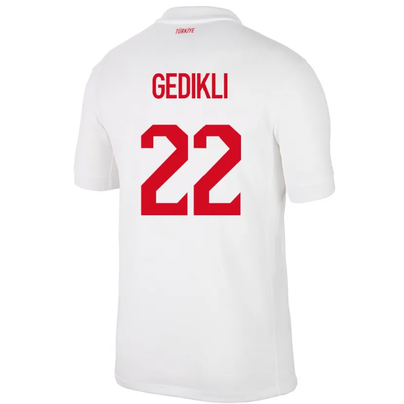 Danxen Niño Camiseta Turquía Berkant Gedikli #22 Blanco 1ª Equipación 24-26 La Camisa México