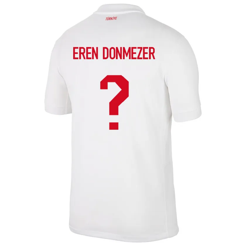Danxen Niño Camiseta Turquía Deniz Eren Dönmezer #0 Blanco 1ª Equipación 24-26 La Camisa México