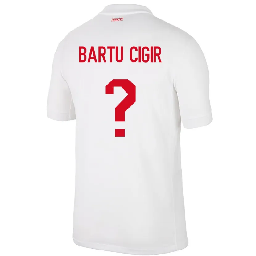 Danxen Niño Camiseta Turquía Can Bartu Çığır #0 Blanco 1ª Equipación 24-26 La Camisa México