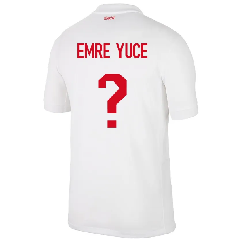 Danxen Niño Camiseta Turquía Yunus Emre Yüce #0 Blanco 1ª Equipación 24-26 La Camisa México