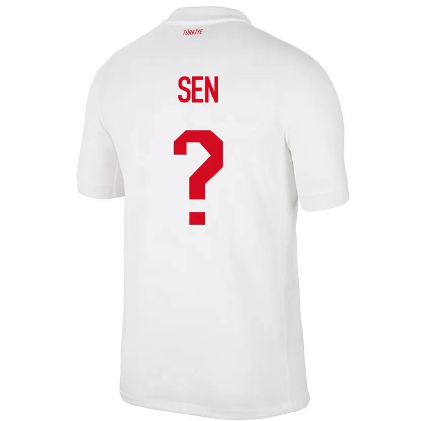 Danxen Niño Camiseta Turquía Hüseyin Şen #0 Blanco 1ª Equipación 24-26 La Camisa México