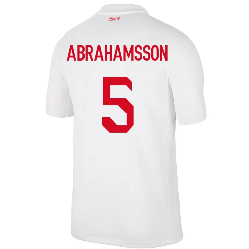 Danxen Niño Camiseta Turquía Sejde Aylin Abrahamsson #5 Blanco 1ª Equipación 24-26 La Camisa México