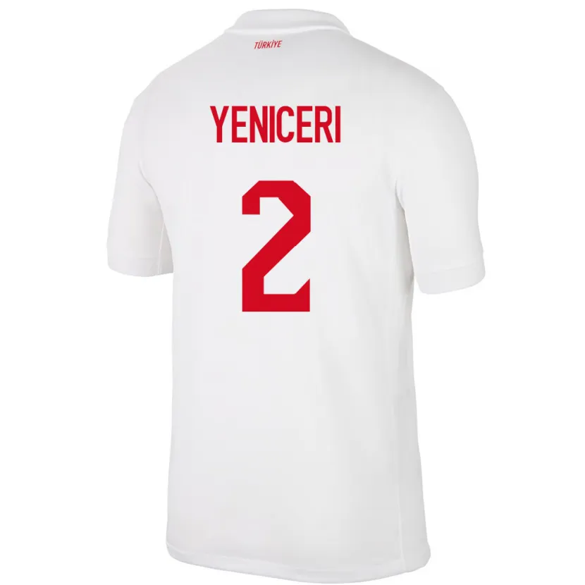 Danxen Niño Camiseta Turquía Berna Yeniçeri #2 Blanco 1ª Equipación 24-26 La Camisa México