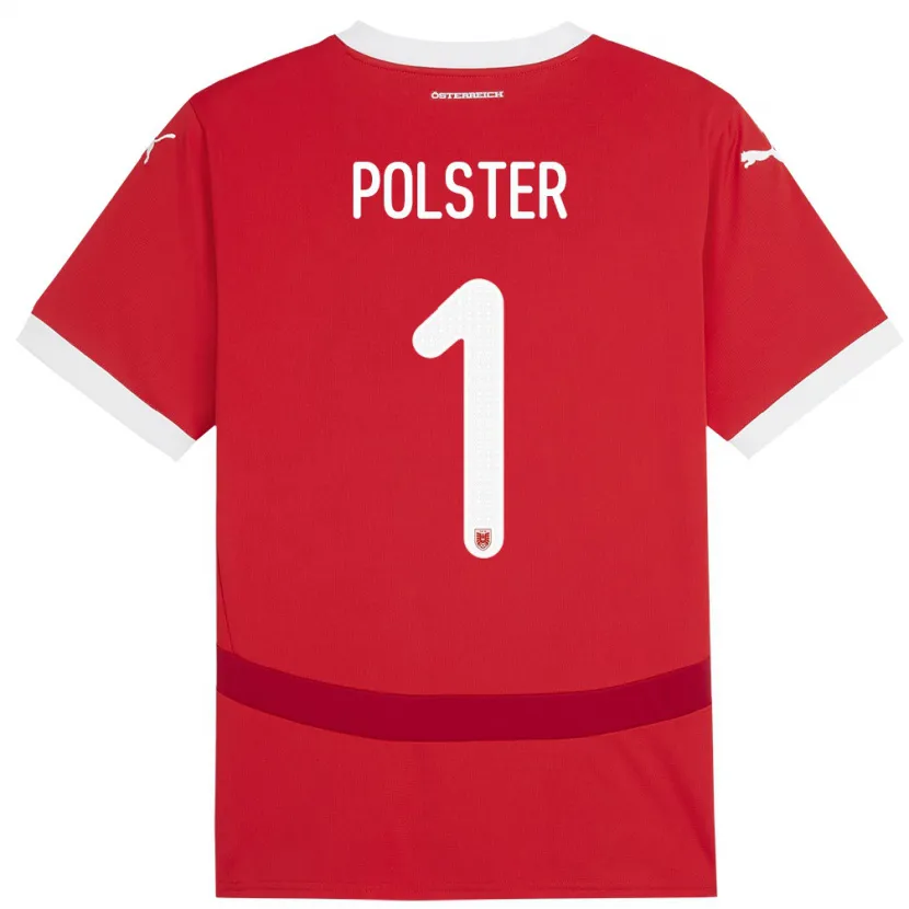 Danxen Niño Camiseta Austria Nikolas Polster #1 Rojo 1ª Equipación 24-26 La Camisa México