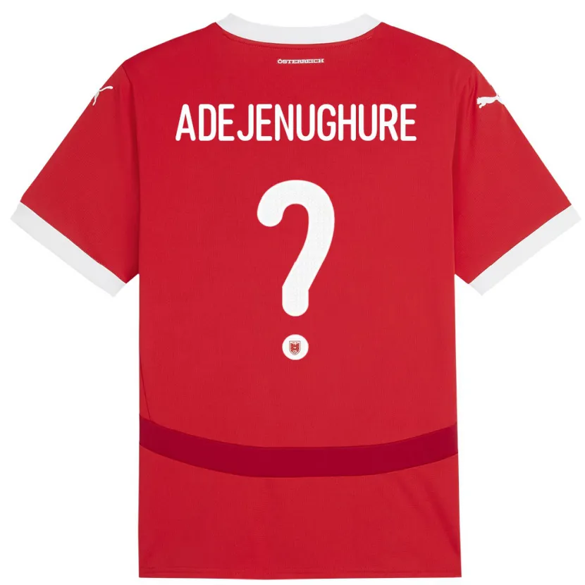 Danxen Niño Camiseta Austria Oghenetejiri Adejenughure #0 Rojo 1ª Equipación 24-26 La Camisa México
