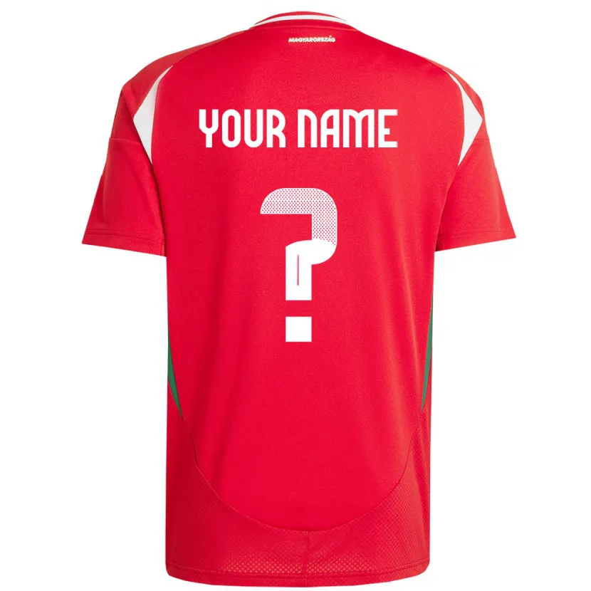 Danxen Niño Camiseta Hungría Su Nombre #0 Rojo 1ª Equipación 24-26 La Camisa México