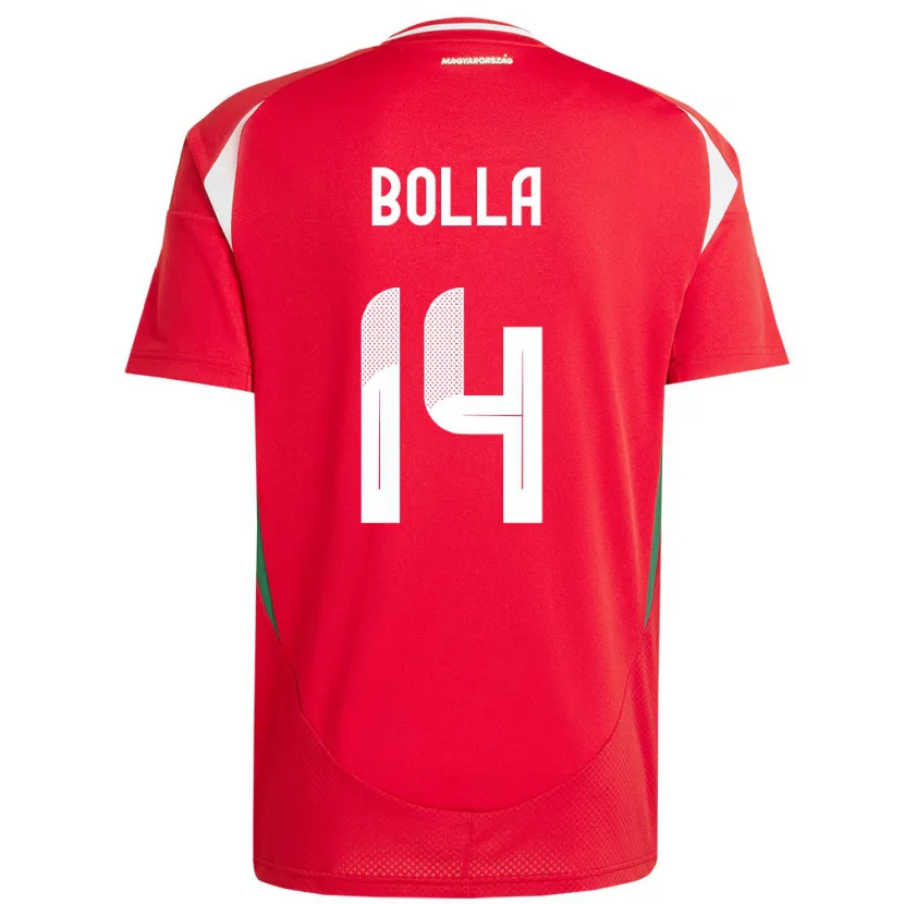 Danxen Niño Camiseta Hungría Bendegúz Bolla #14 Rojo 1ª Equipación 24-26 La Camisa México