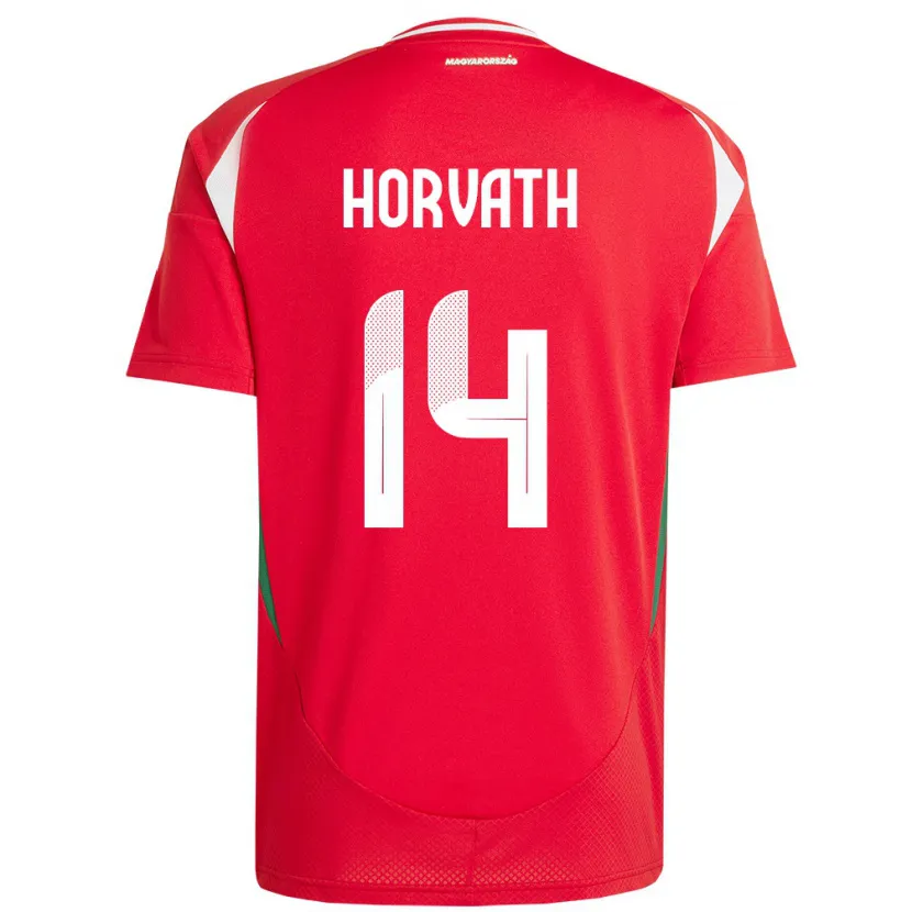 Danxen Niño Camiseta Hungría Artúr Horváth #14 Rojo 1ª Equipación 24-26 La Camisa México