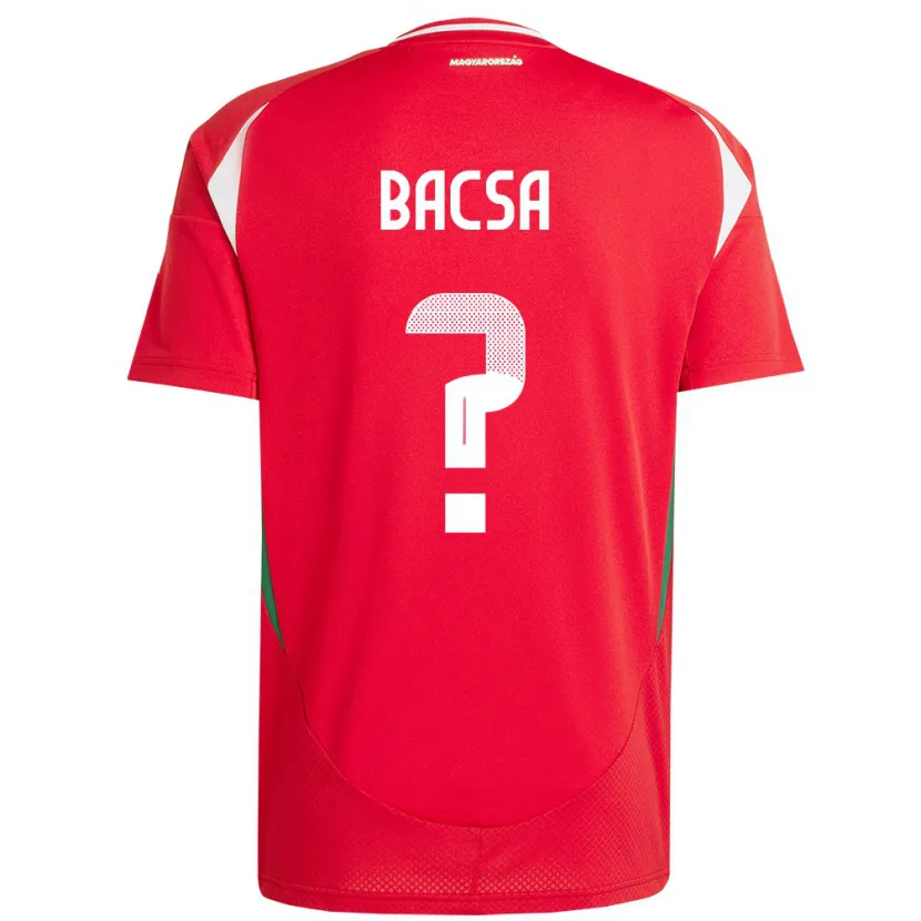 Danxen Niño Camiseta Hungría Benjámin Bacsa #0 Rojo 1ª Equipación 24-26 La Camisa México