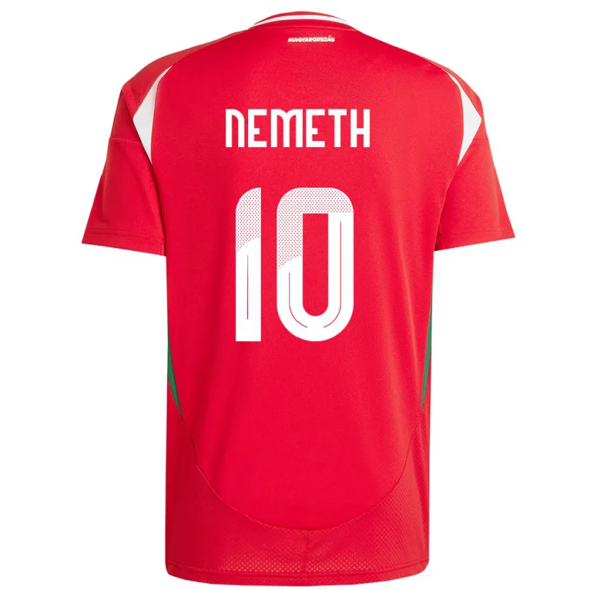 Danxen Niño Camiseta Hungría Hunor Németh #10 Rojo 1ª Equipación 24-26 La Camisa México