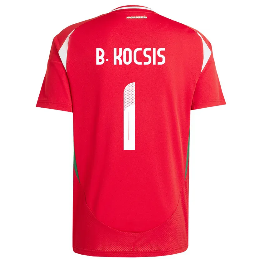 Danxen Niño Camiseta Hungría Botond Kocsis #1 Rojo 1ª Equipación 24-26 La Camisa México
