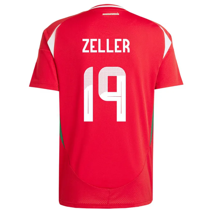 Danxen Niño Camiseta Hungría Dóra Zeller #19 Rojo 1ª Equipación 24-26 La Camisa México